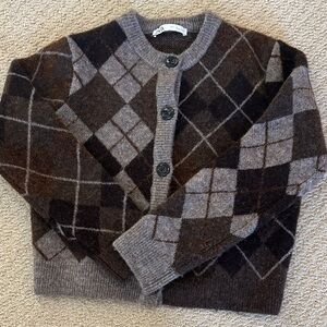 Zara Argyle Cardigan